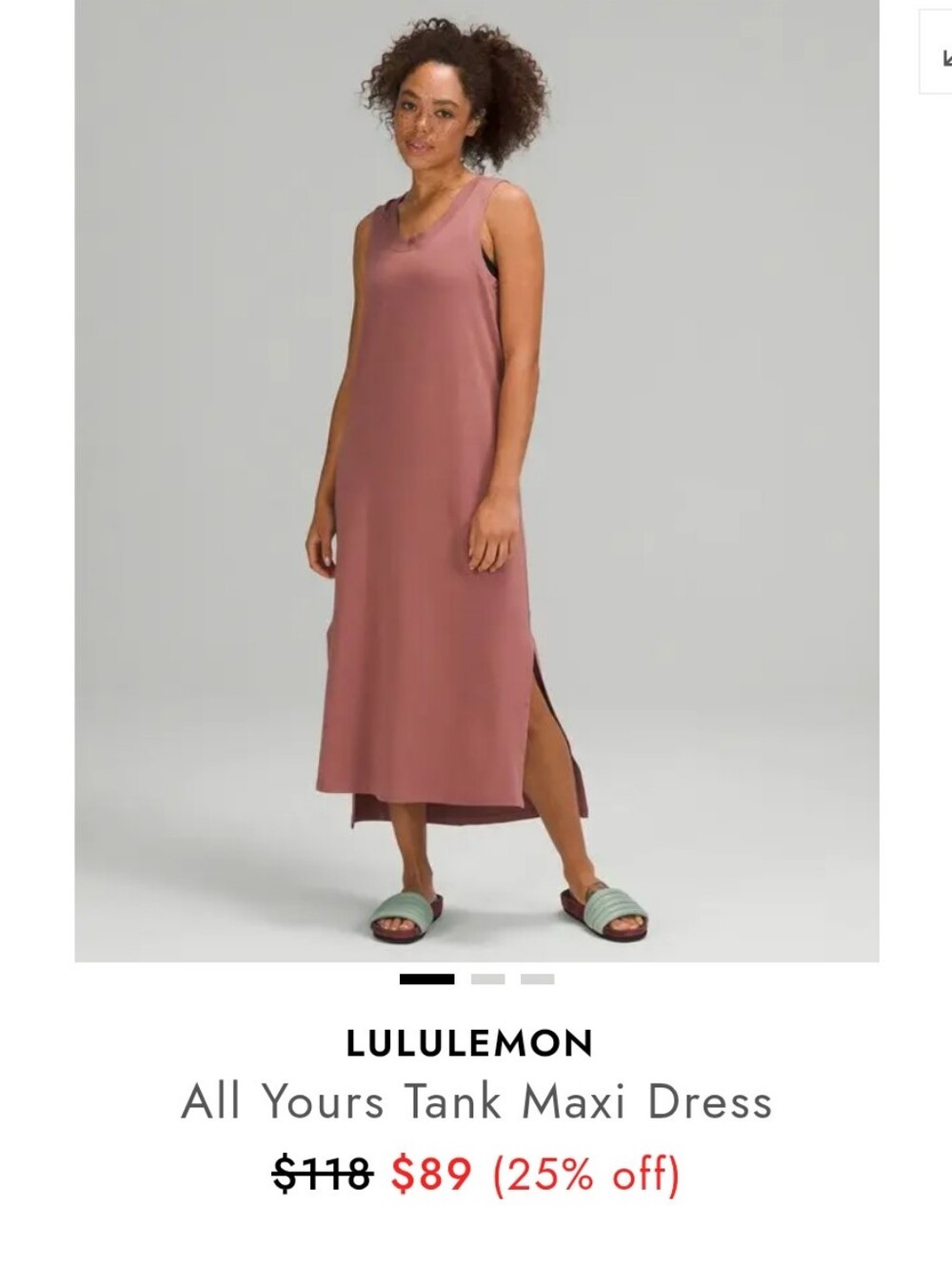 Lululemon All Yours Tank Maxi Dress Size 8 EUC